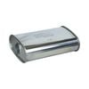 Lukey 2" Chambered Muffler Offset/centre - 8" X 4" Oval, 14" Long, 430 Ss