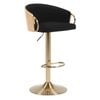 Midnight Gold Gas Lift Bar Stool