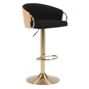 Midnight Gold Gas Lift Bar Stool