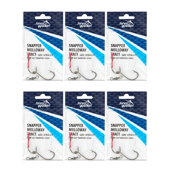 6x Jarvis Walker Tangle Free Flathead Rig Hooks