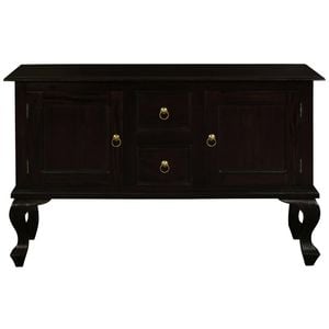 Queen Anne 2 Door 2 Drawer Sofa Table - Chocolate