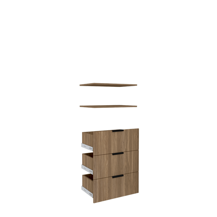 Lugna 3 Drawer, 2 Shelf Insert Kit Cove - Fits 600 x 380mm Cabinet shell