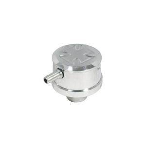 Cal Custom Chromed Aluminium Push-In Breather Cap with PCV Iron Cross Design
