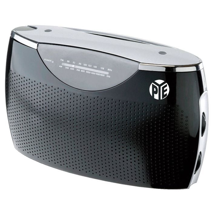 Black Portable AM/FM Radio w/ Built In Speaker
