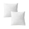 SOGA 2X 50cm White Textured Geometric Pattern Decorative Throw Pillow