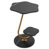Costway 2-Tier Side Table Storage Shelf Modern Flower Shape Space Saving