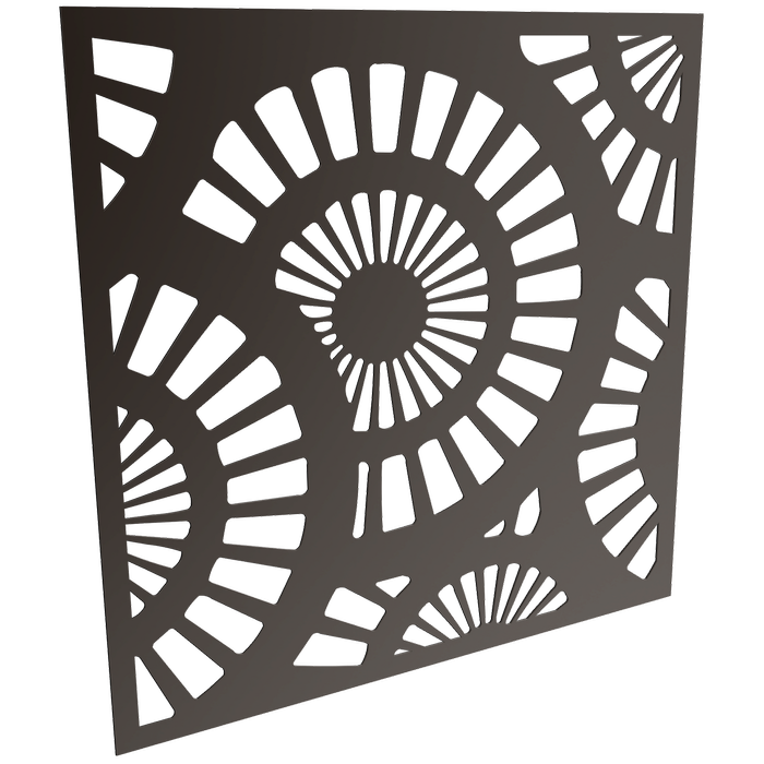 ProtectorAl 300-1200 x 300-1200mm Black Satin Sunburst Unframed Solid Aluminium Decorative Panel