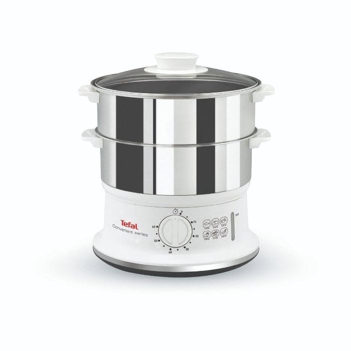 Vc1451 Convenient Series Stainless Steel Steamer 29.5x29.5x25.8cm White Tefal