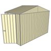 Build-a-Shed 3.0 x 1.5 x 2.3m Gable Single Hinged Side Door Shed - Cream