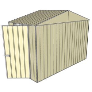 Build-a-Shed 3.0 x 1.5 x 2.3m Gable Single Hinged Side Door Shed - Cream