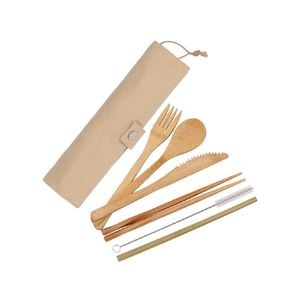 White Magic Eco Basics Reusable Bamboo Cutlery Set