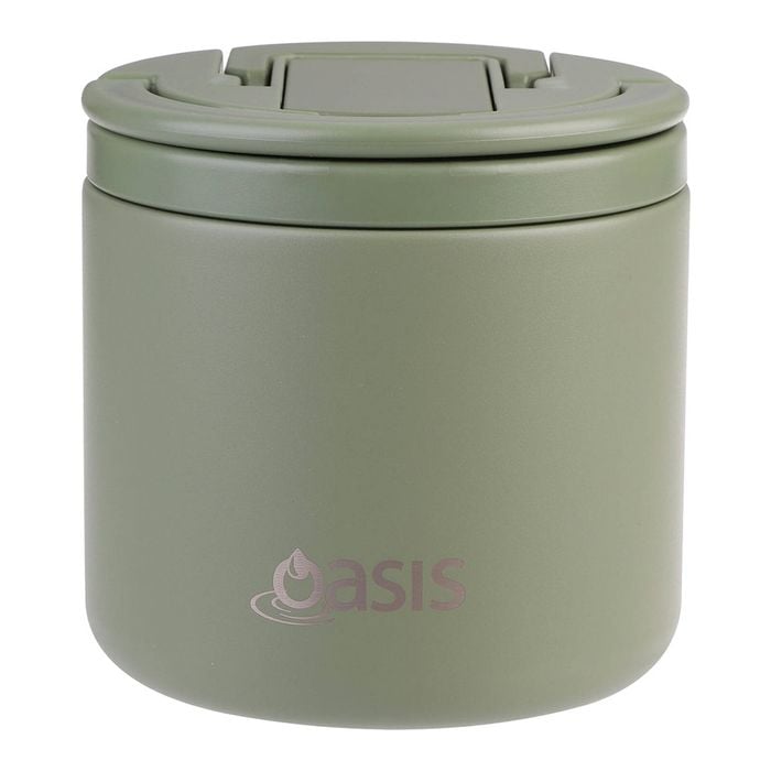 Oasis Insulated Food Flask 500ml - Olive Green
