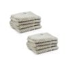 8pc Onkaparinga 30x30cm Avalon Face Washer 550gsm Soft Sand