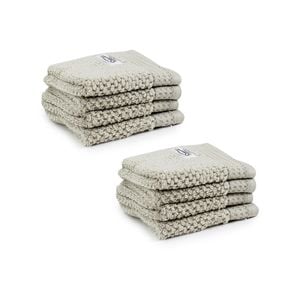 8pc Onkaparinga 30x30cm Avalon Face Washer 550gsm Soft Sand