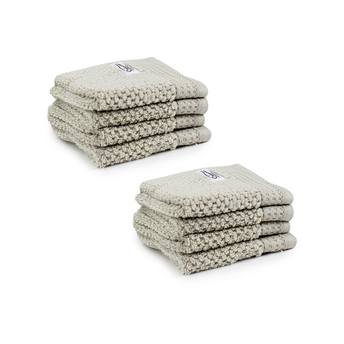 8pc Onkaparinga 30x30cm Avalon Face Washer 550gsm Soft Sand