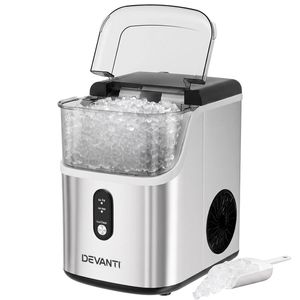 Devanti Ice Maker, 15KG/24H Ice Making Machine with 1.1L Water Tank, Stainless Steel
