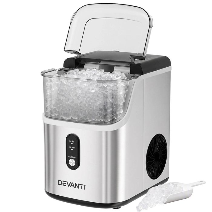 Devanti Ice Maker, 15KG/24H Ice Making Machine with 1.1L Water Tank, Stainless Steel