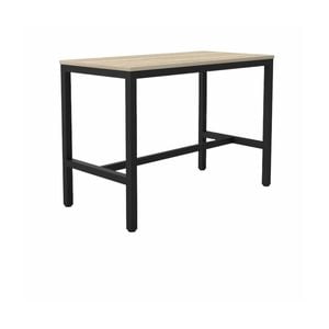 Olg Axis Bar Leaner 4 Leg Black Frame New Oak Ravine Top L1800mm X W1200mm