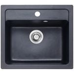 SINX Black Noir Single Bowl Sink 570C