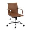 Artiss Office Chair Pu Leather Conference Computer Desk Chair Mid Back Brown