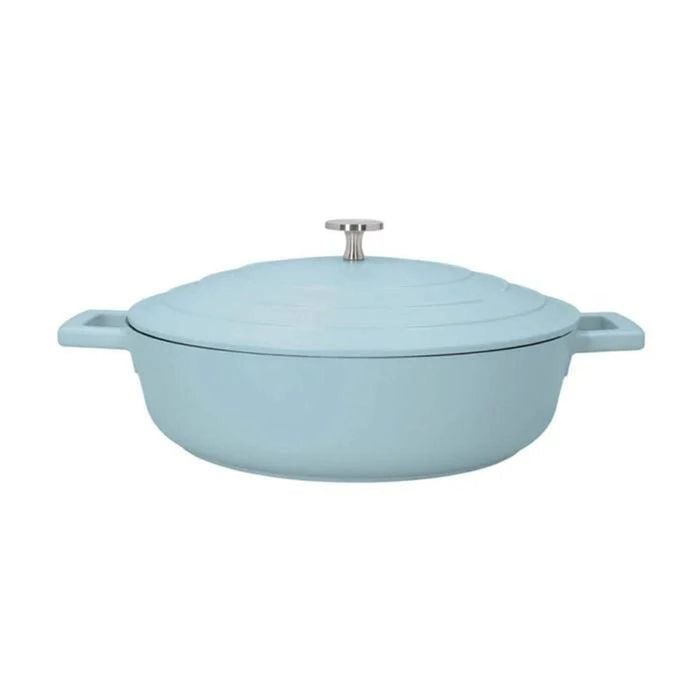 Mastercraft Shallow Casserole Dish Cast Aluminium 28cm Sky Blue
