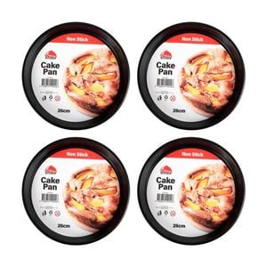 4PK Culinary Kitchen Non-Stick Round Cake Baking Pan Tray 25x25x3cm