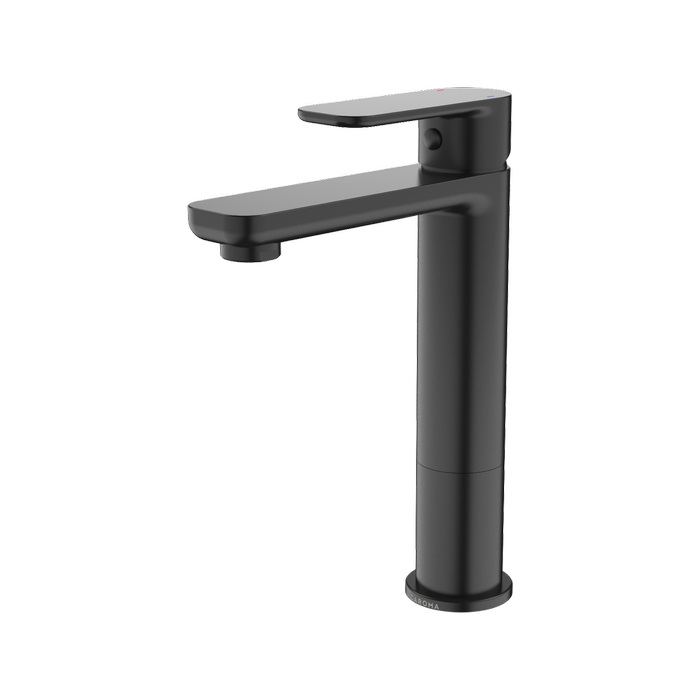 Caroma Luna Mid Basin Mixer Black WELS 6 Star 4.5L/min