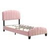 IHOMDEC Shell-Style Single Kid’s Bed Frame Base Mattress Platform BEF04 Pink