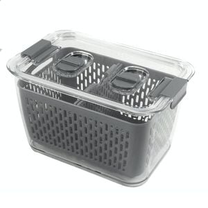 Kemasi Fresh Produce Fridge/Freezer Storage W/Divider 19x13cm