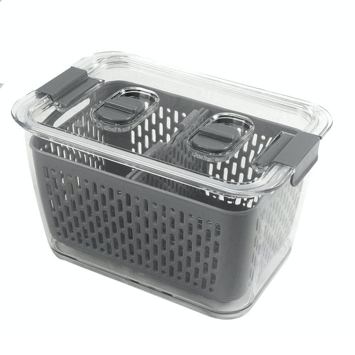 Kemasi Fresh Produce Fridge/Freezer Storage W/Divider 19x13cm
