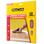 Flexovit 230 x 280mm Sand Sheets - 5 Pack - 180 Grit