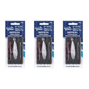3x Jarvis Walker Snapper/Twisted Dropper Rig with 112g Snapper Sinker Size 6/0