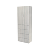 Lugna 2048 x 750 x 380mm Mist 3 Shelf 4 Drawer Double Door Storage Cabinet