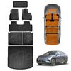 3D Floor Mats Boot Liner Set for BYD SEALION 7 SEALION7 2025-Onwards All Weather Front Trunk Cargo Kick Back Seat Protector