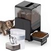 Advwin 5L Smart Automatic Pet Feeder 2 Bowl + 3L Automatic Cat Water Fountain Wastewater Separation