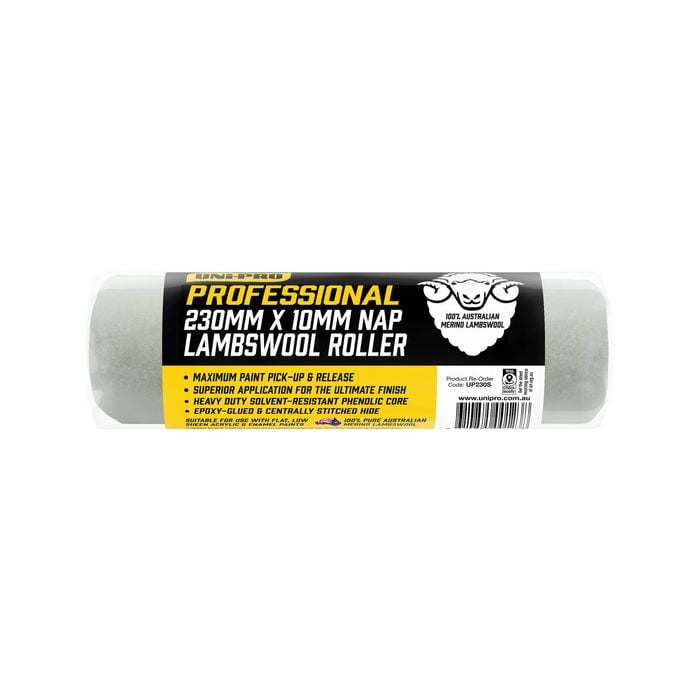 UNi-PRO Professional 230mm 10mm Nap Sheepskin Roller Cover 