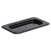 Vogue Gastronorm Tray Lid Polycarbonate 1/9 Size Black Commercial Kitchen Storage