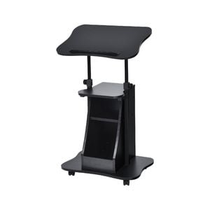 Costway Lift-up Top Computer Desk Mobile Office Table Workstation W/wheels Study Home