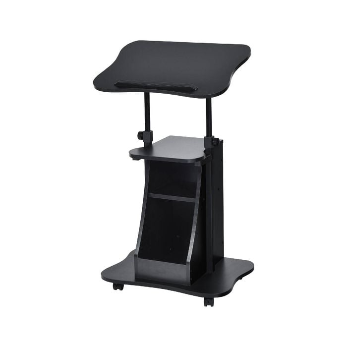 Costway Lift-up Top Computer Desk Mobile Office Table Workstation W/wheels Study Home