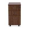 Lorell Essentials Series 3 Mobile Filing Cabinet W/ Drawer 72x40x56cm Walnut