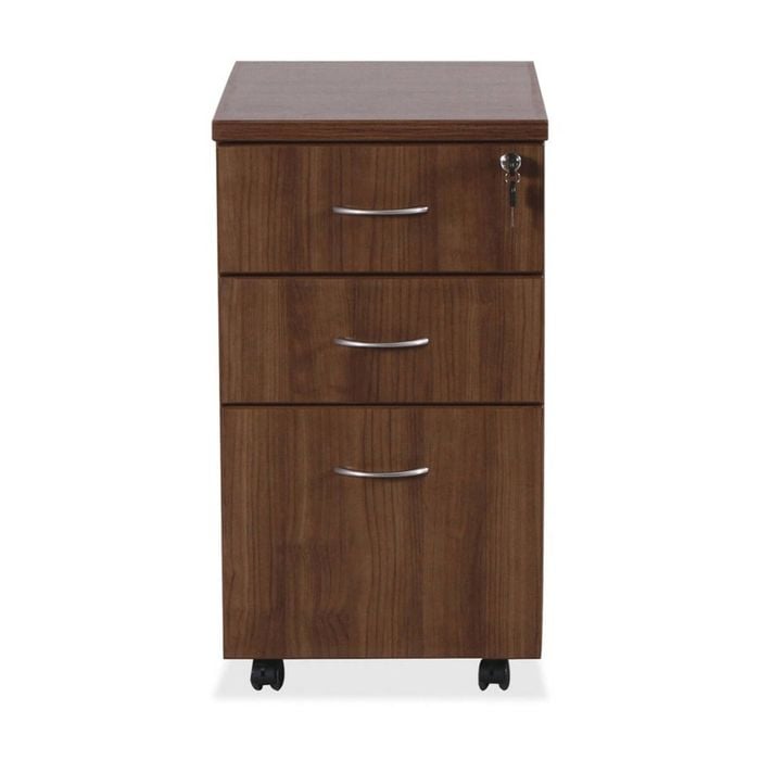 Lorell Essentials Series 3 Mobile Filing Cabinet W/ Drawer 72x40x56cm Walnut