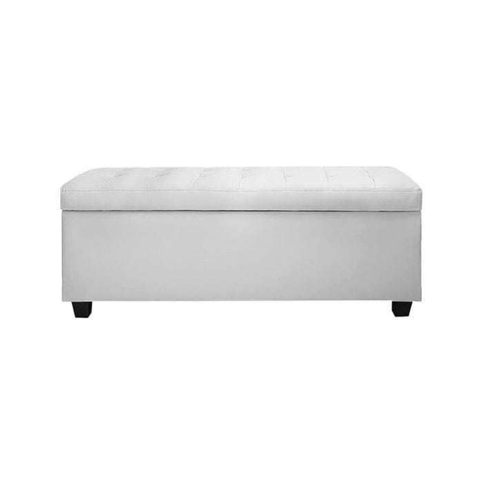 Artiss Storage Ottoman Leather White