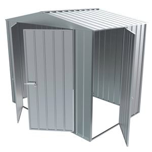 Build-a-Shed 2.3 x 1.5 x 2.3m Gable Single Hinged Side Door Shed - Zinc