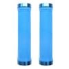 Trigram Lock-on Bike Grips Kraton Rubber 130mm with 2 side lock rings Blue