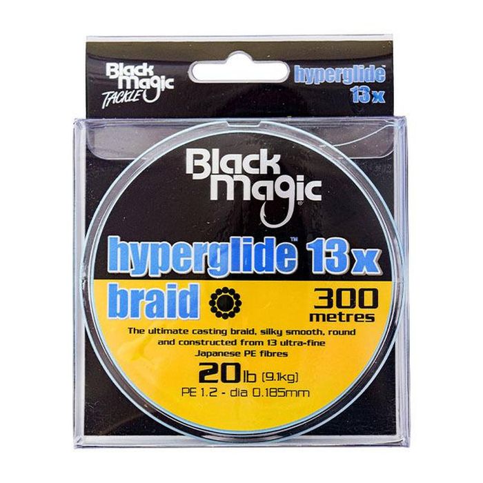 Black Magic Hyperglide 13x Braid Fishing Line 20lb 300m
