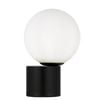 Telbix Novio Modern Table Desk Lamp Light Metal Glass Black Opal Matt