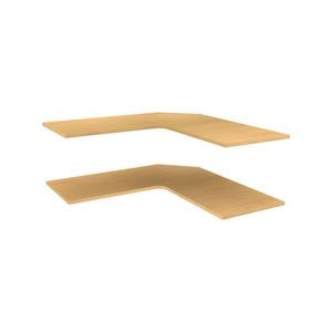 Lugna 900 x 580mm Sand Corner Adjustable Shelf - 2 Pack