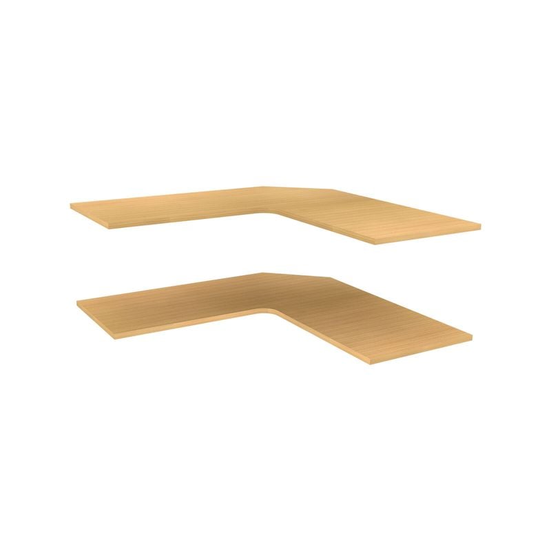 Lugna 900 x 580mm Sand Corner Adjustable Shelf - 2 Pack