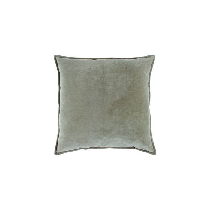 Maine & Crawford Remie 50x50cm Velvet Cushion w/ Edging - Deep Sage