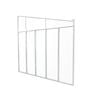 Canopia 4.0 x 3.0m White Feria Aluminium Side Wall Patio Kit